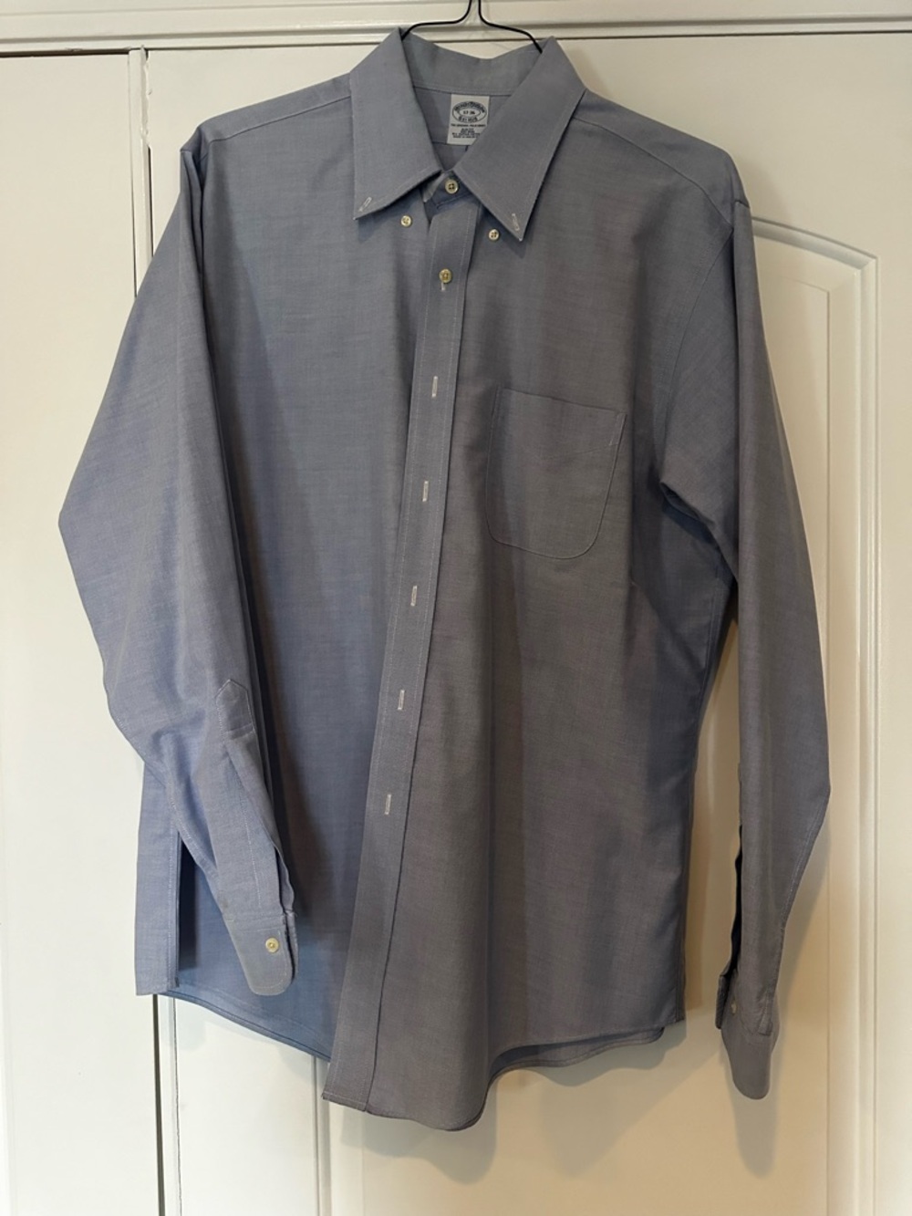 Brooks Brothers Men's Blue Long-Sleeve Dress Shirt